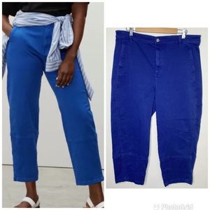Everlane Utility Barrel Pant In Bleu de Travail Blue Loose Fit Jeans